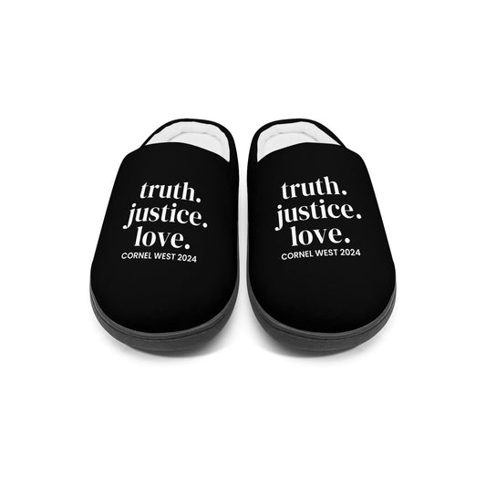 Truth Justice Love Cotton Slippers