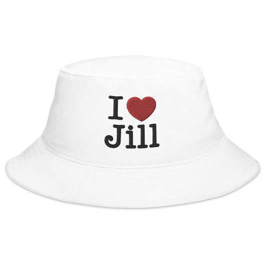 I Love Jill Embroidered Bucket Hat