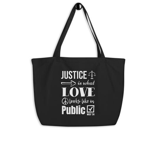 Large Organic Justice Tote Bag