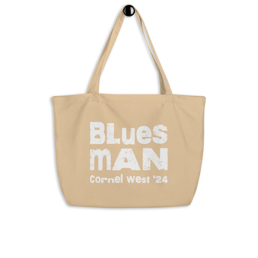 Blues Man Large Organic Tote Bag