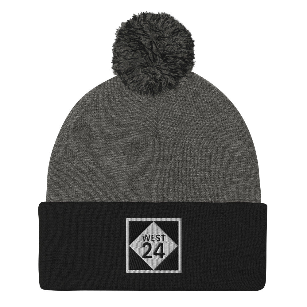 Revolution Highway Embroidered Pom-Pom Beanie