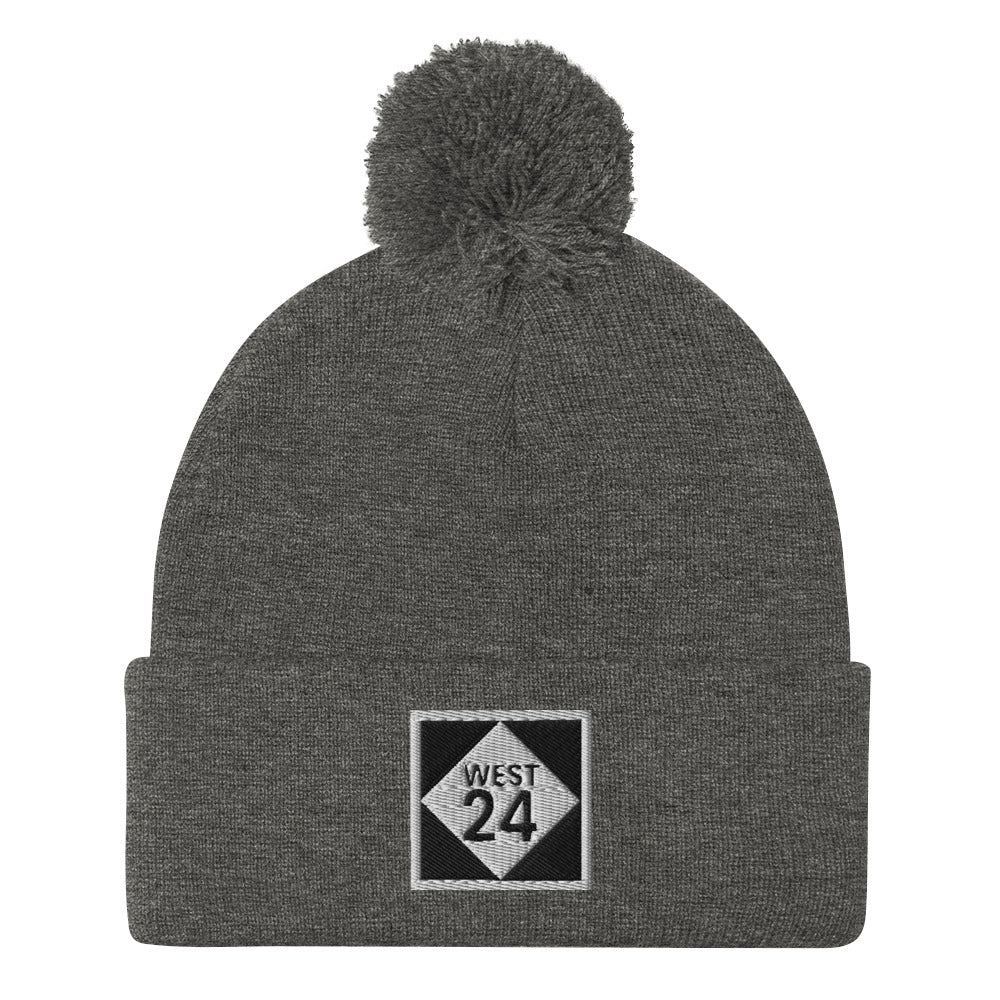 Revolution Highway Embroidered Pom-Pom Beanie
