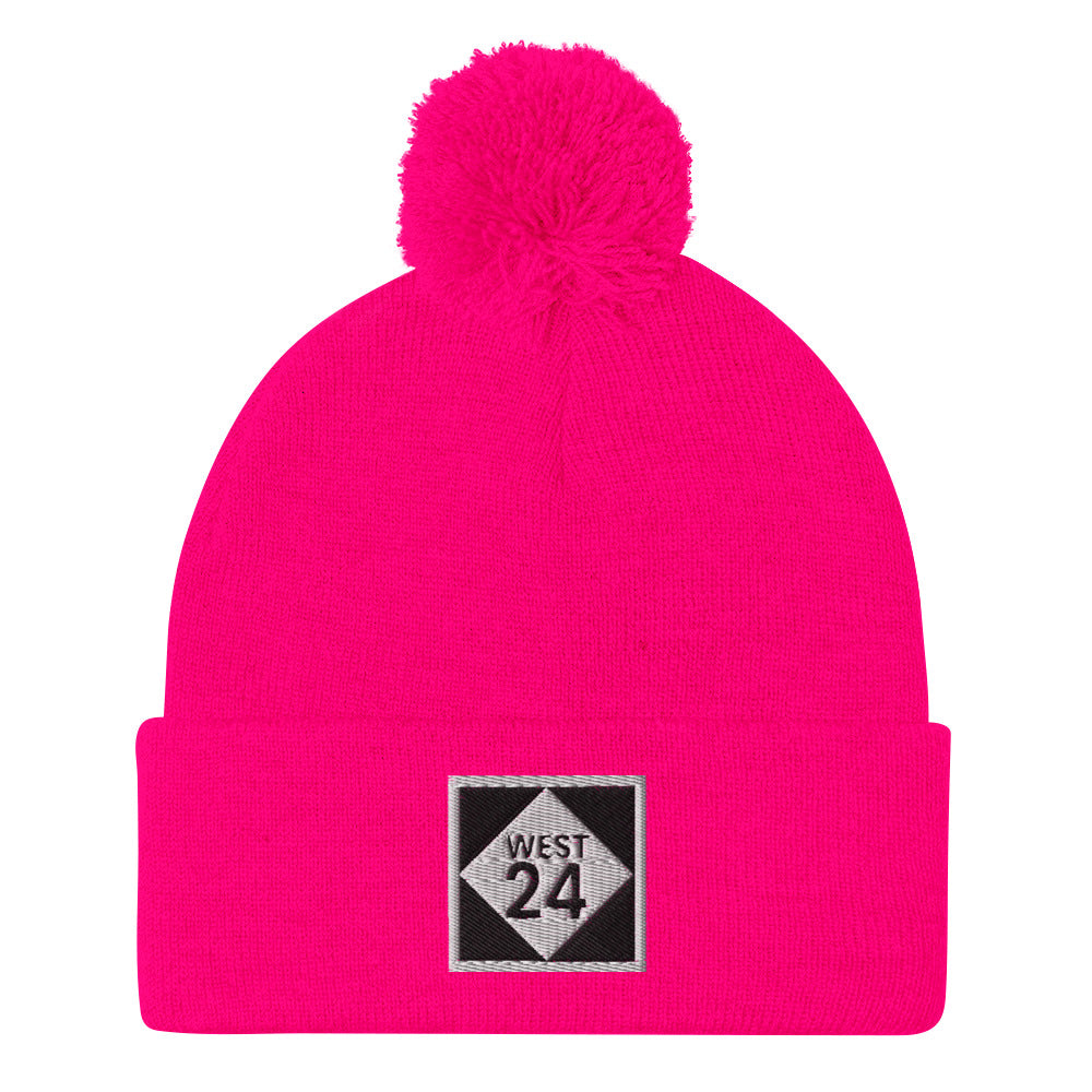 Revolution Highway Embroidered Pom-Pom Beanie