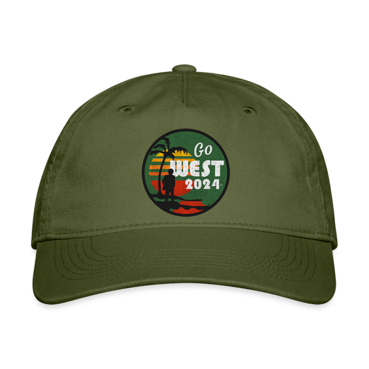 Go West Organic Baseball Cap - olive green