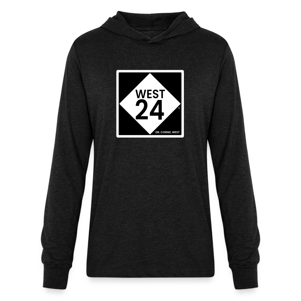 Unisex Long Sleeve Highway Hoodie Shirt - heather black