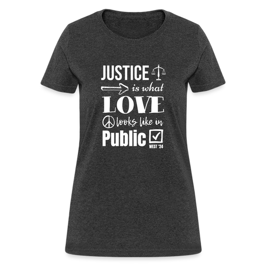Women's Justice T-Shirt - heather black