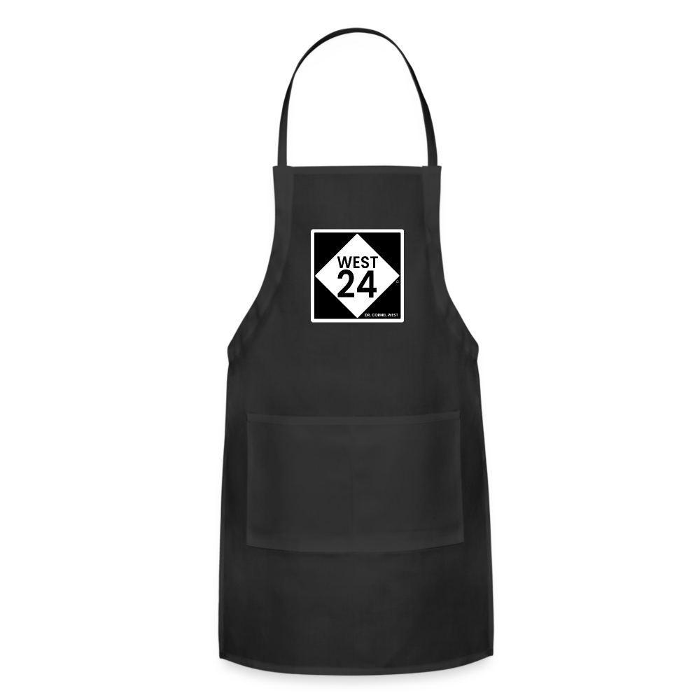 Highway Printed Adjustable Apron - black