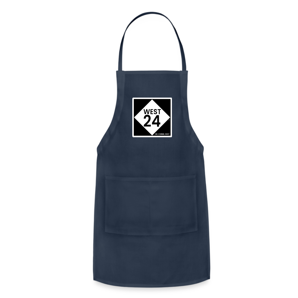 Highway Printed Adjustable Apron - navy