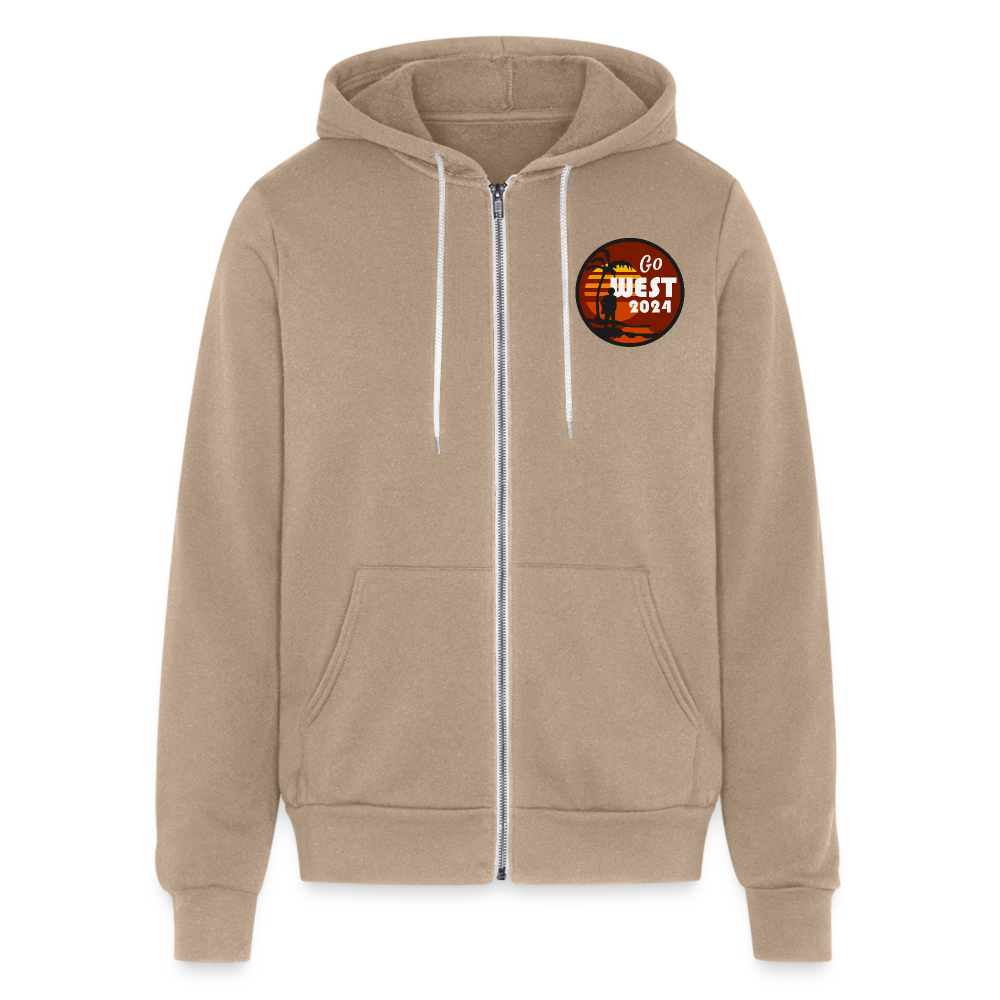 Unisex Go West Full Zip Hoodie Bella + Canvas - tan