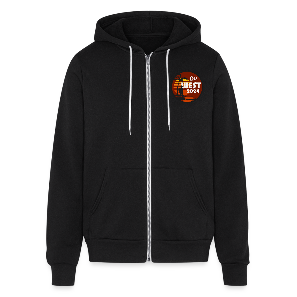 Unisex Go West Full Zip Hoodie Bella + Canvas - black