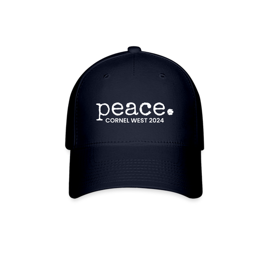 Peace Printed Baseball Cap - navy