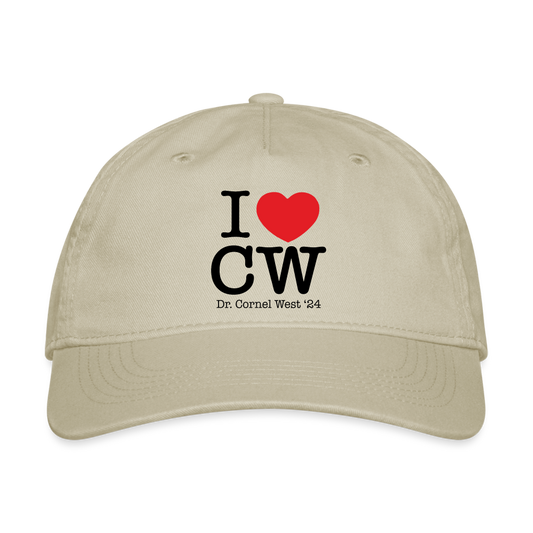 I Love CW Organic Baseball Cap - khaki