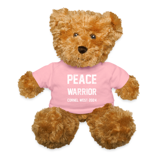 Peace Warrior Teddy Bear - petal pink