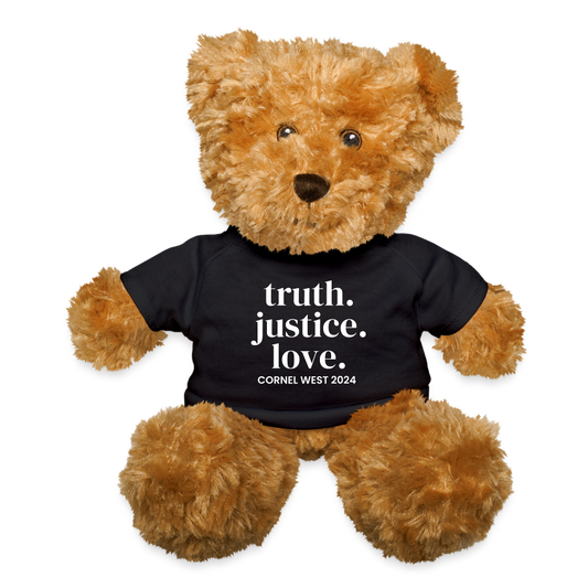Truth Justice Love Teddy Bear - black