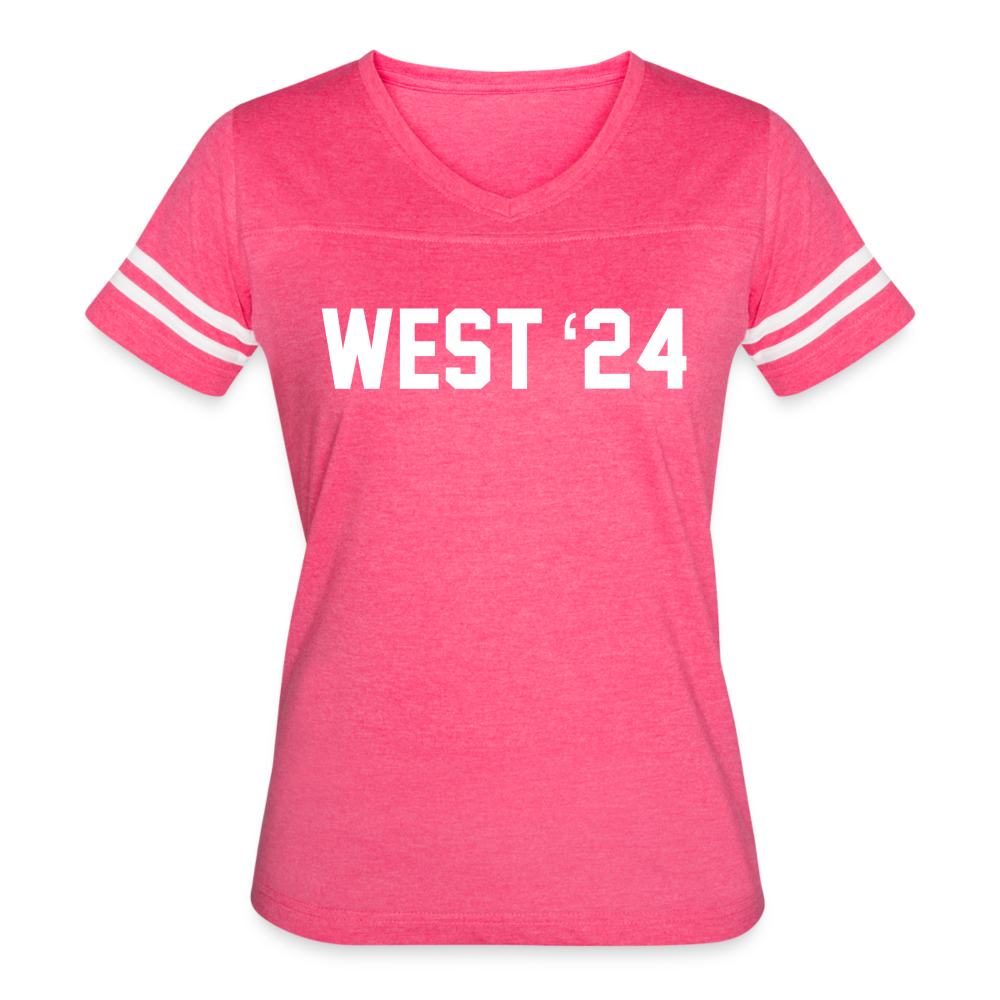 Women’s Vintage Sport West 24 T-Shirt - vintage pink/white