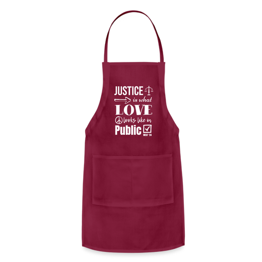 Justice Adjustable Apron - burgundy