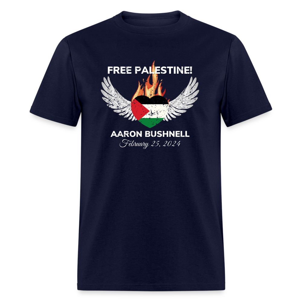 Arron Bushnell Winged Heart Unisex Classic T-Shirt - navy