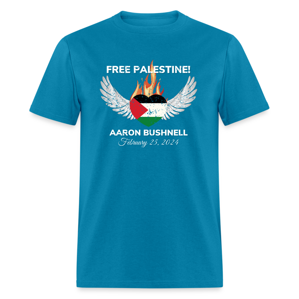 Arron Bushnell Winged Heart Unisex Classic T-Shirt - turquoise