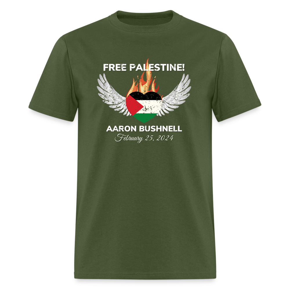 Arron Bushnell Winged Heart Unisex Classic T-Shirt - military green
