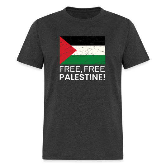 Free Free Palestine Unisex Classic T-Shirt - heather black