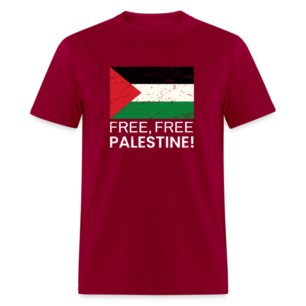 Free Free Palestine Unisex Classic T-Shirt - dark red