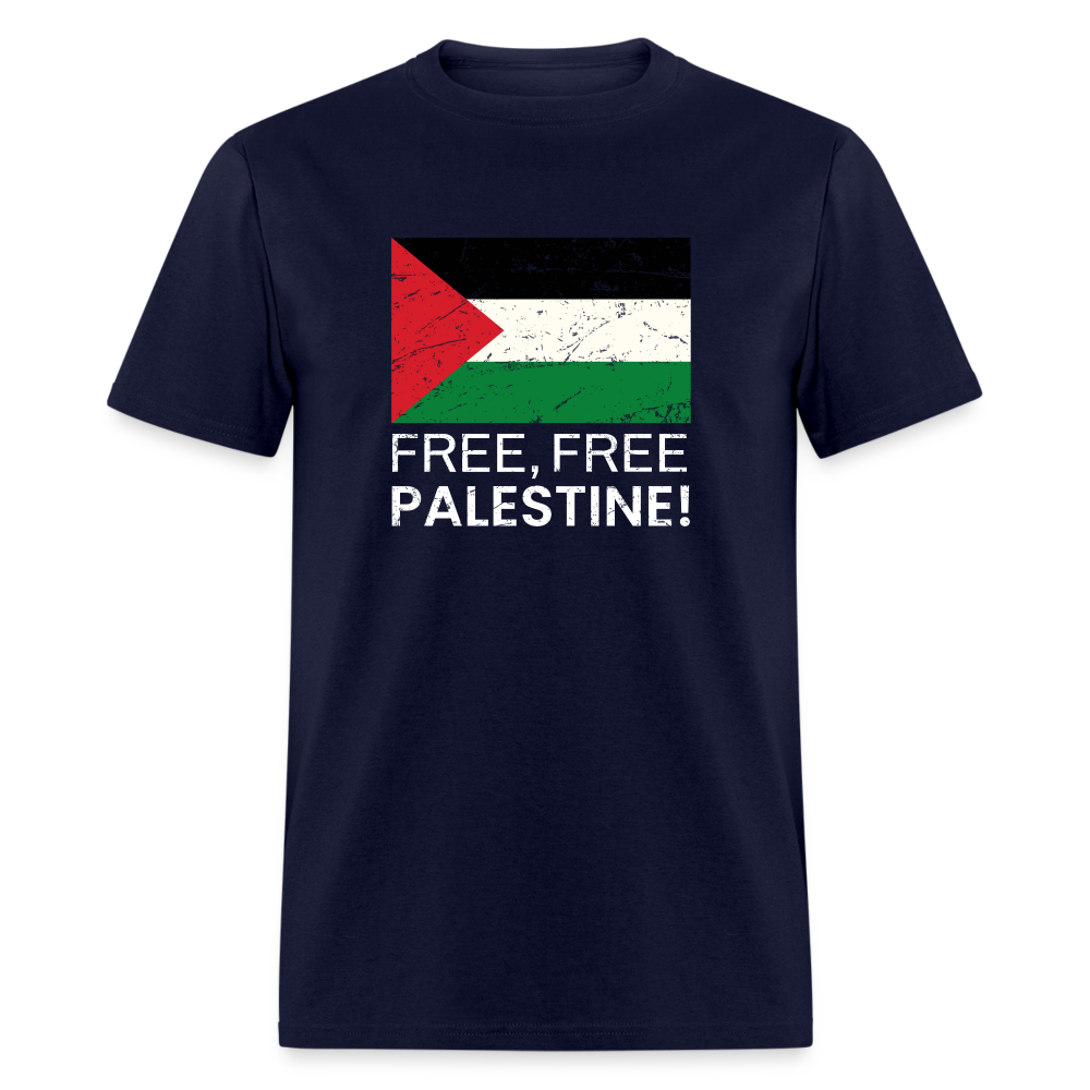 Free Free Palestine Unisex Classic T-Shirt - navy