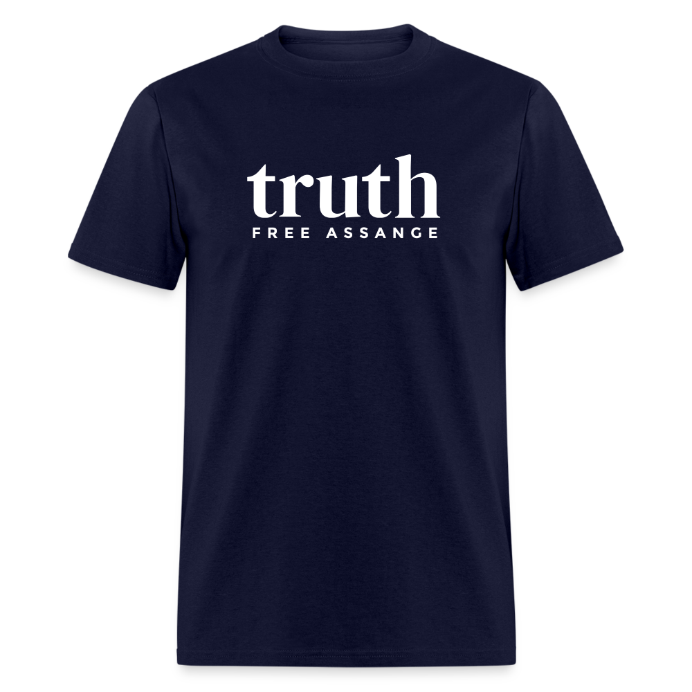 Truth Free Assange Unisex Classic T-Shirt - navy
