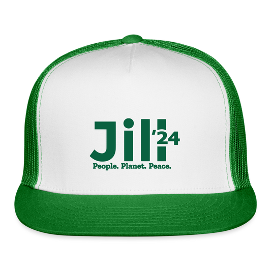 Jill '24 Trucker Cap - white/kelly green