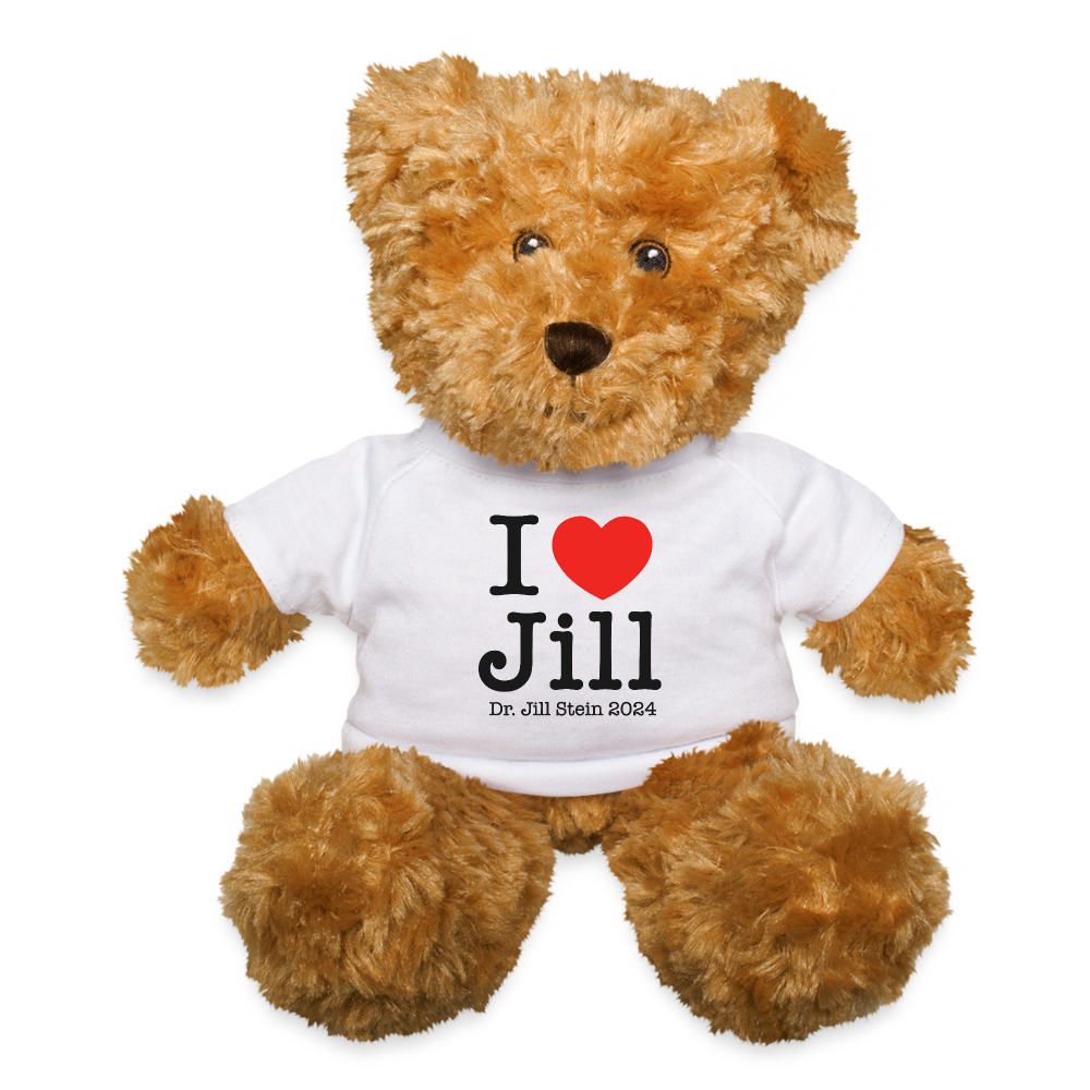 I Love Jill Teddy Bear - white
