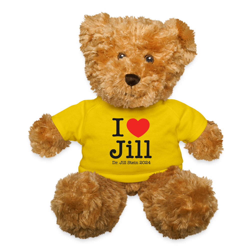 I Love Jill Teddy Bear - yellow