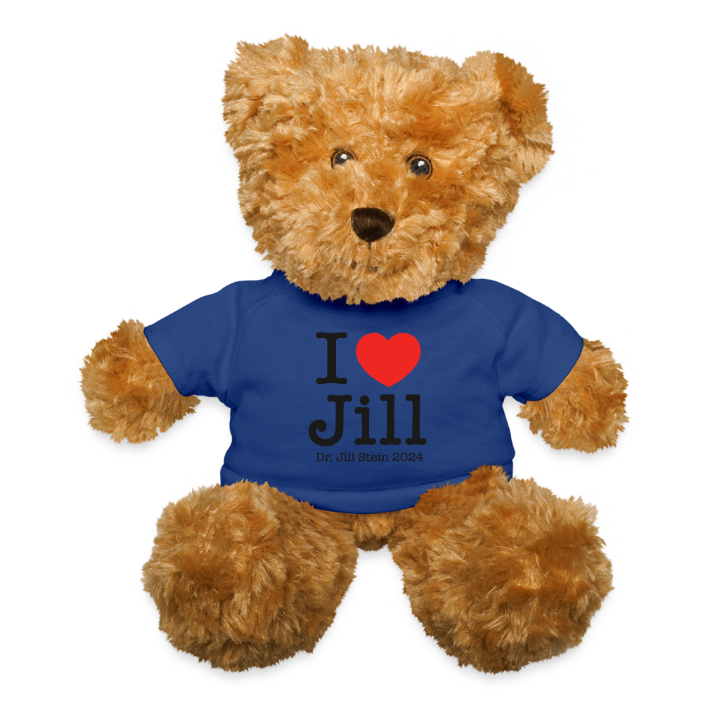 I Love Jill Teddy Bear - royal blue