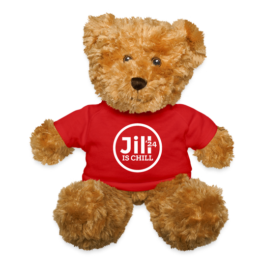 Jill is Chill Teddy Bear - red