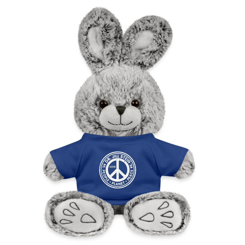 Jill's Peace Sign Rabbit - royal blue