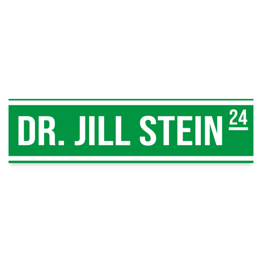 Dr. Jill Stein Street Bumper Sticker - white matte