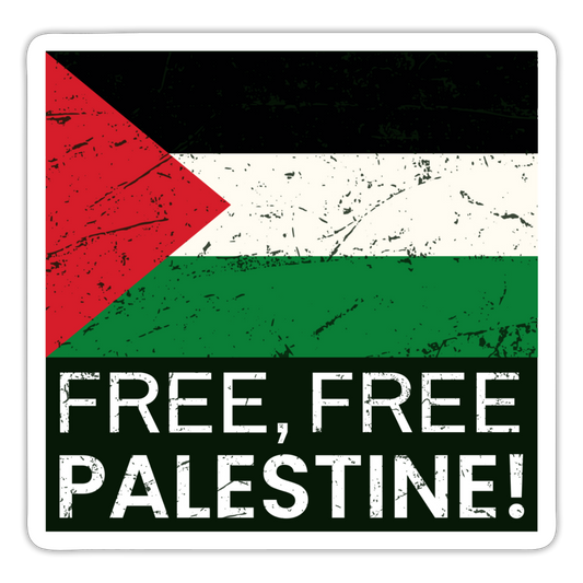 Free Free Palestine Sticker - white matte