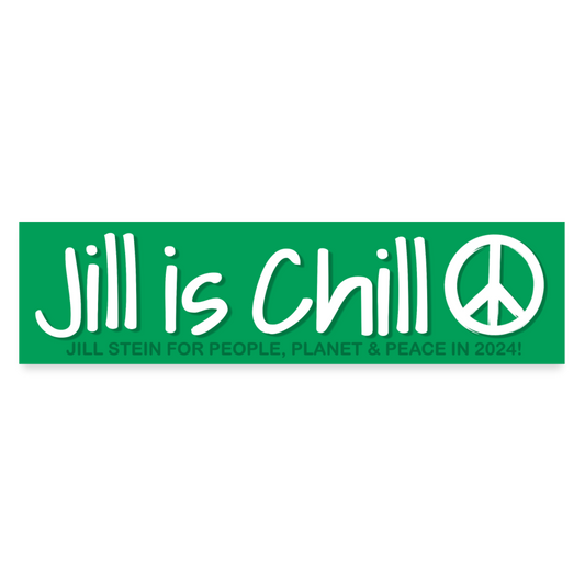 Jill is Chill Bumper Sticker - white matte