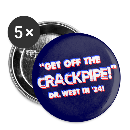 Crackpipe Buttons Large 2.2'' (5-pack) - white
