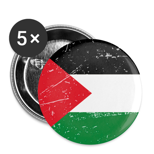Palestine Buttons Large 2.2'' (5-pack) - white