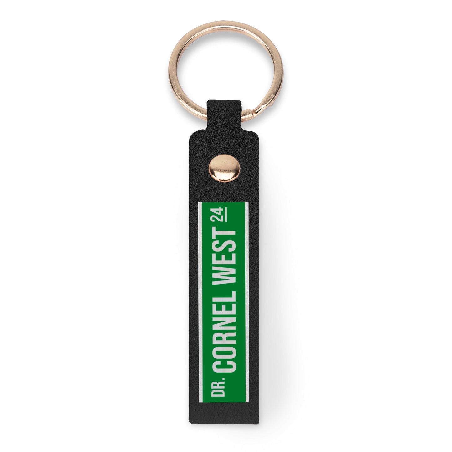 West 24 Street Leather Loop Keychain