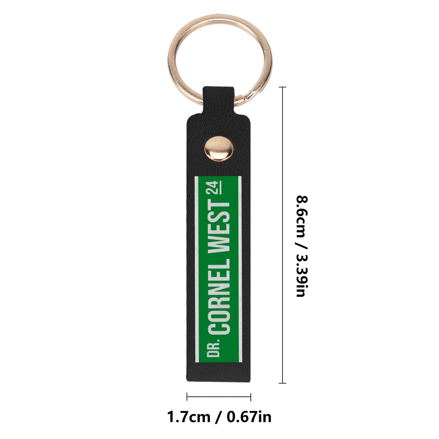 West 24 Street Leather Loop Keychain