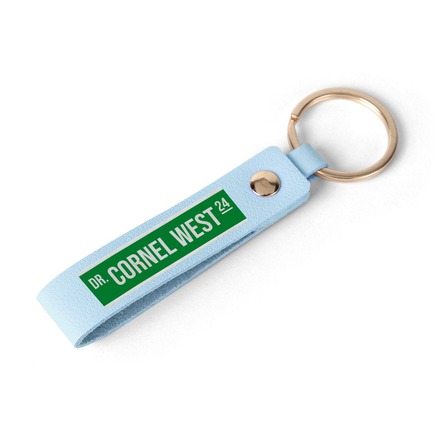 West 24 Street Leather Loop Keychain