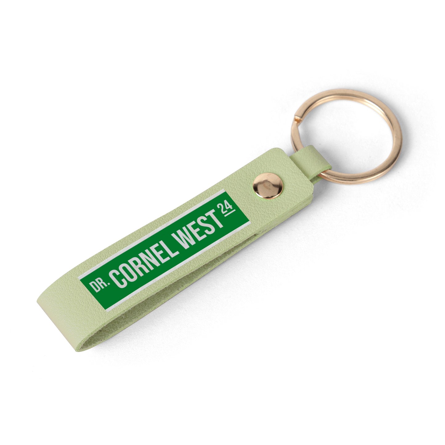 West 24 Street Leather Loop Keychain