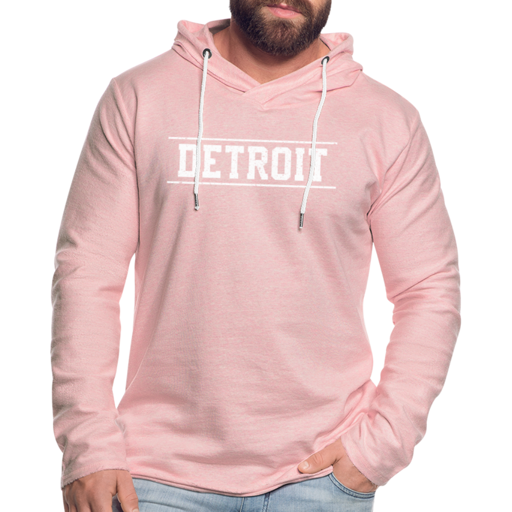 Detroit Unisex Lightweight Terry Hoodie - cream heather pink