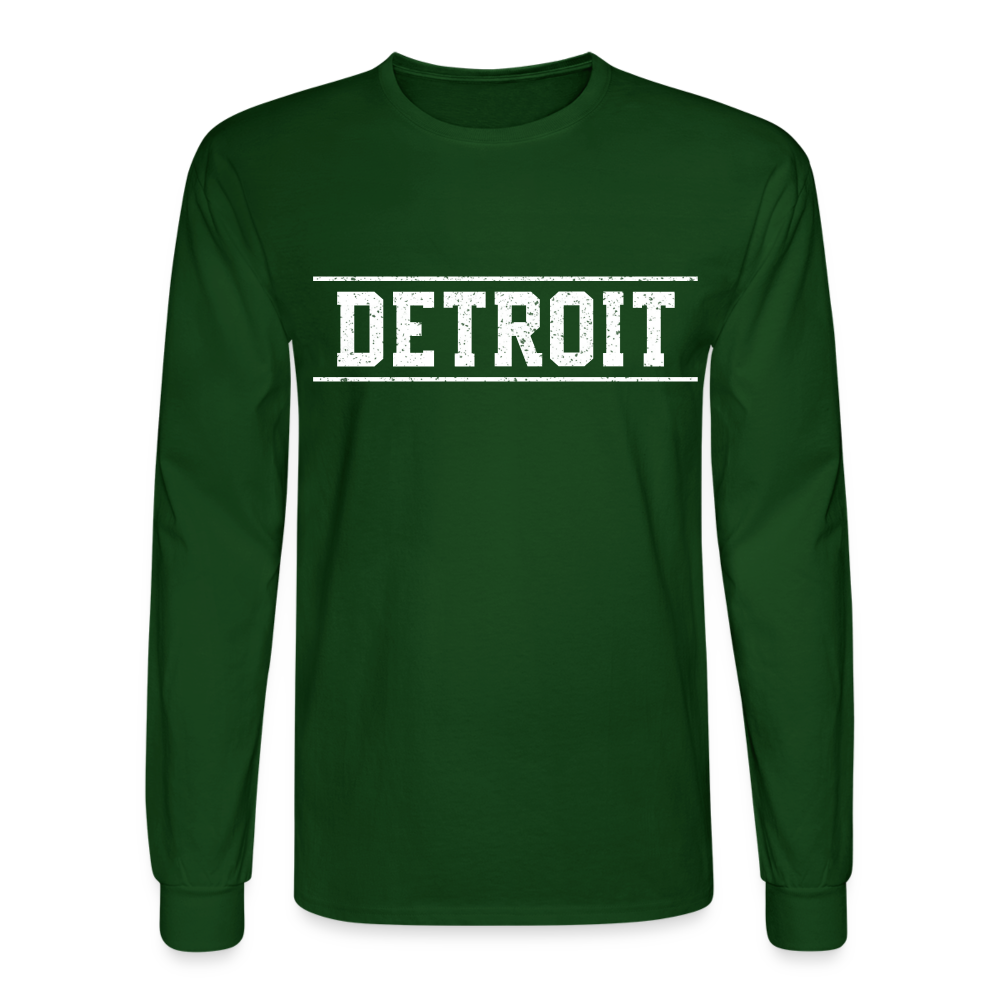 Detroit Men's Long Sleeve T-Shirt - forest green