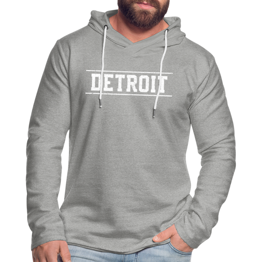 Detroit Unisex Lightweight Terry Hoodie - heather gray