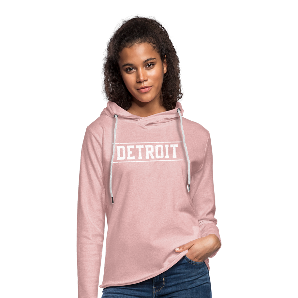 Detroit Unisex Lightweight Terry Hoodie - cream heather pink