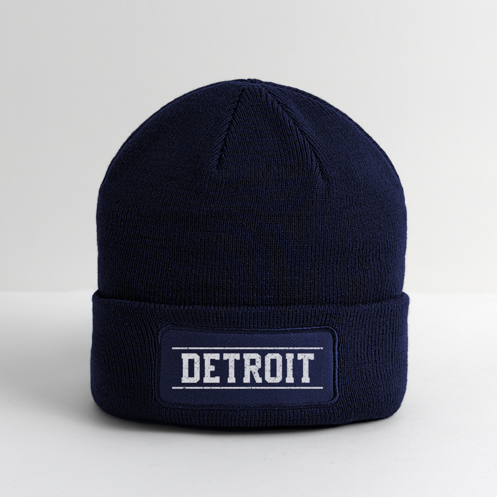 Detroit Patch Beanie - navy