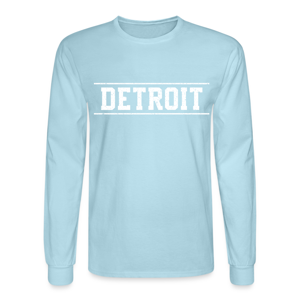 Detroit Men's Long Sleeve T-Shirt - powder blue