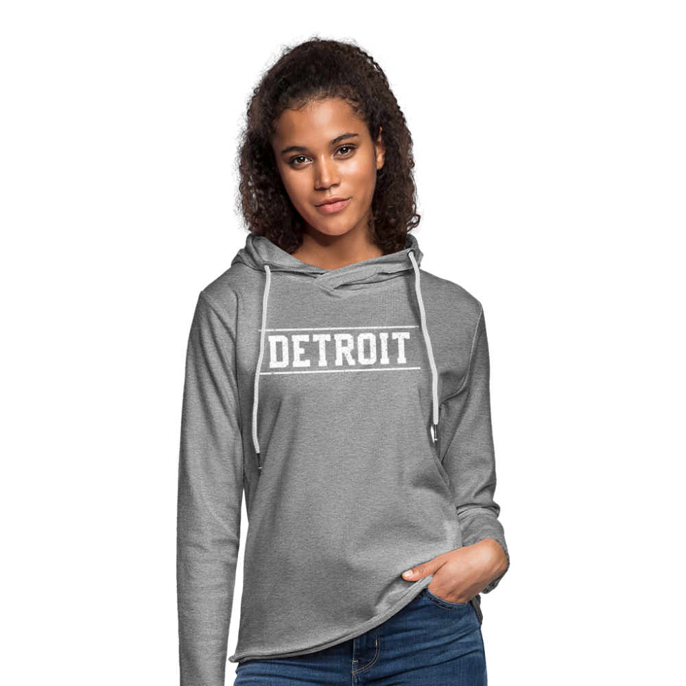 Detroit Unisex Lightweight Terry Hoodie - heather gray