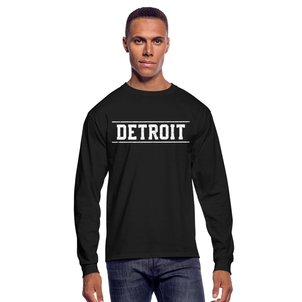 Detroit Men's Long Sleeve T-Shirt - black
